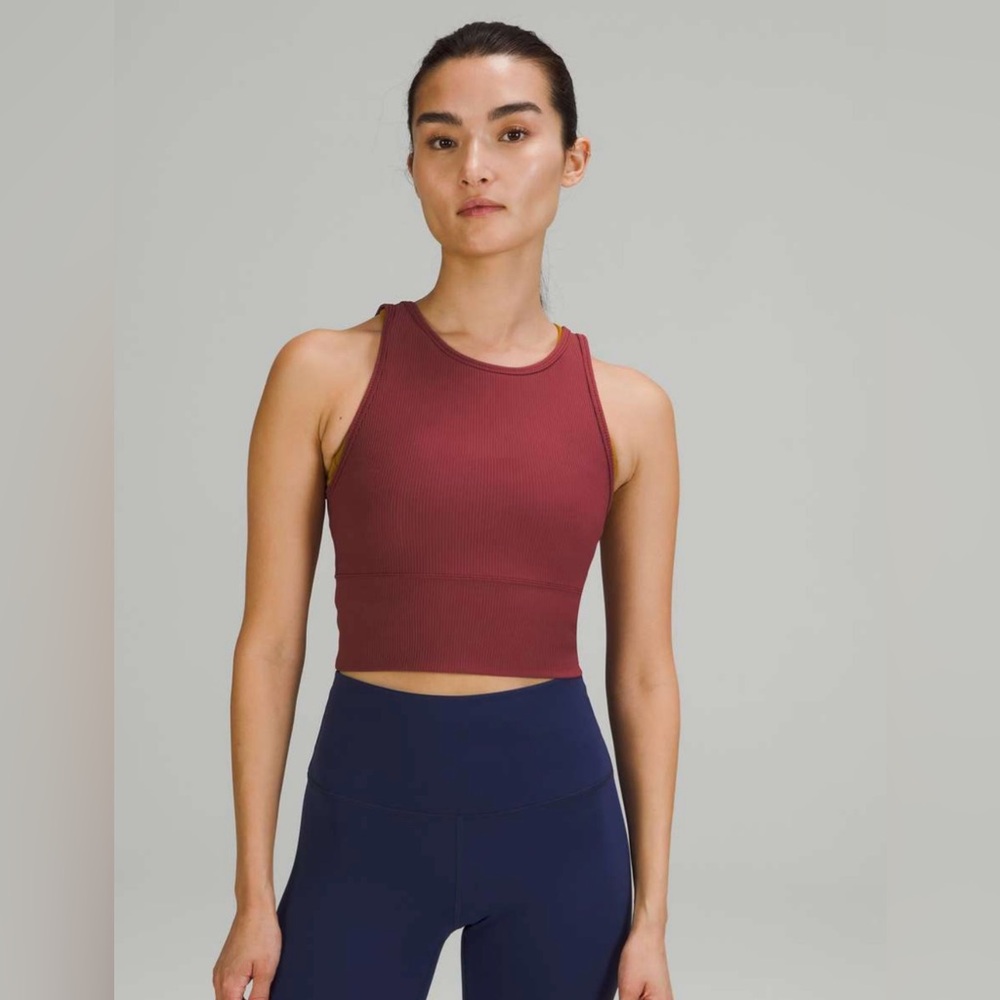 Lululemon Power Pivot Tank Mulled Wine Size Large